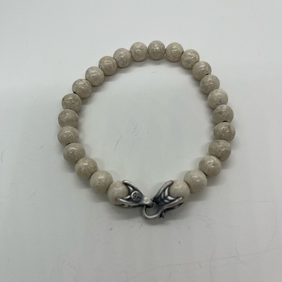 David Yurman Silver sterling Riverstone 8mm - Picture 3 of 4